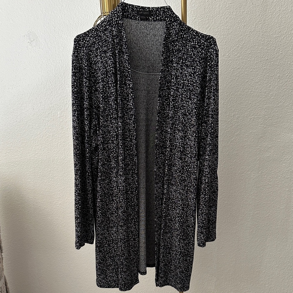J. Jill Charcoal and Black Knit Cardigan